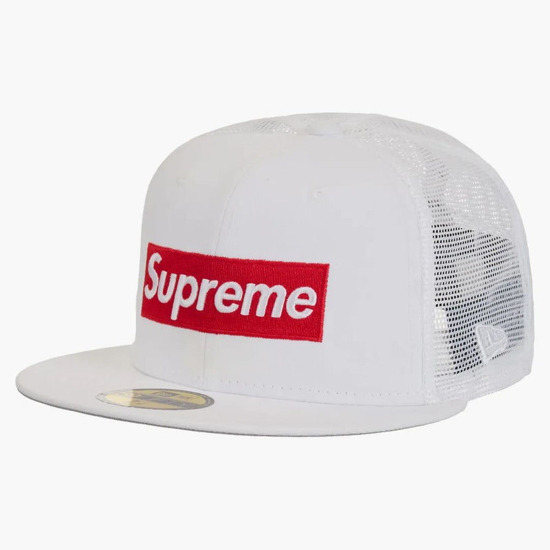 Supreme Box Logo Mesh Back New Era Cap Ss24 White