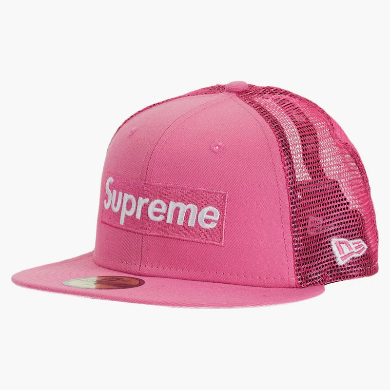 Supreme Box Logo Mesh Back New Era Pink