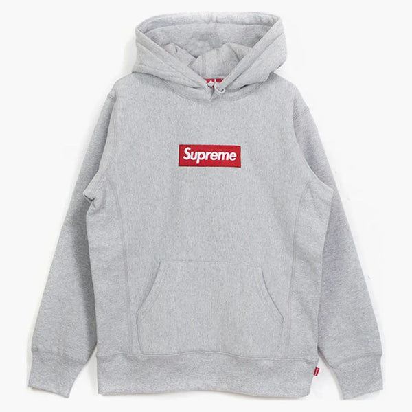Supreme Box Logo Pullover Hoodie Heather Grey