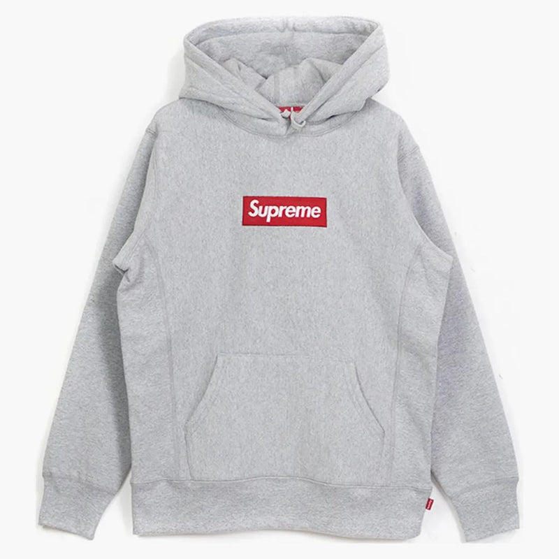 Supreme Box Logo Pullover Hoodie Heather Grey