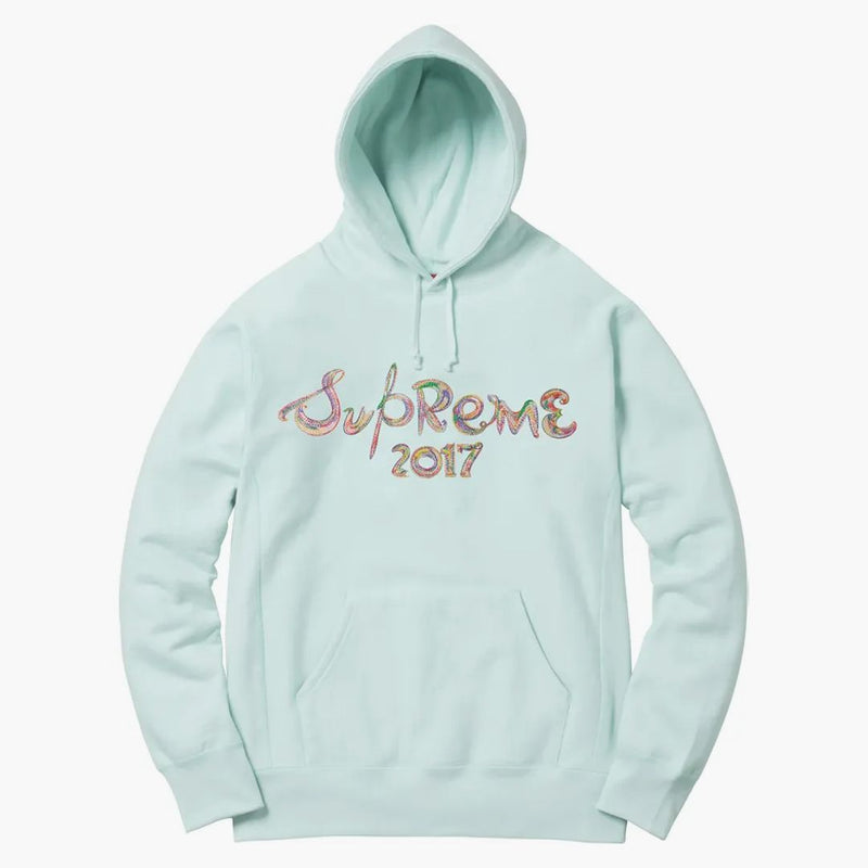 Nejvyšší štětec Logo Hoodie Ice Blue