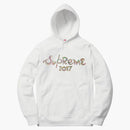 Supreme Brush Logo Hoodie White