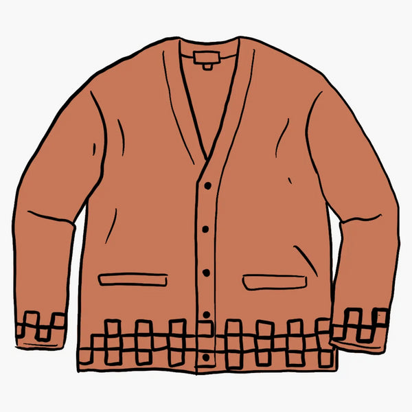 Supreme Brushed Checkerboard Cardigan Camel