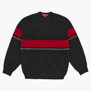 Supreme Brushed Stripe Sweater Black