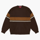 Supreme Brushed Stripe Sweater Dark Brown