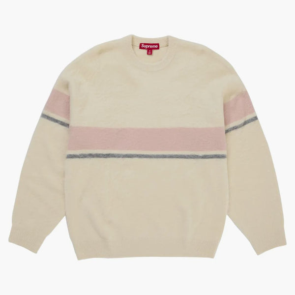 Supreme Brushed Stripe Sweater Ivory