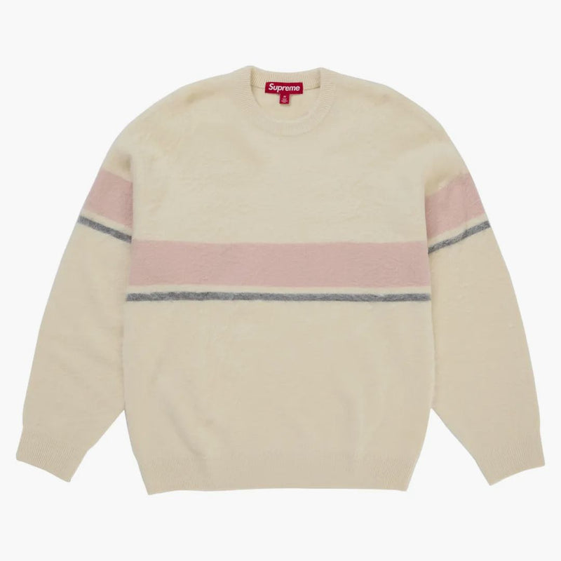 Supreme Brushed Stripe Sweater Ivory