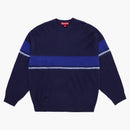 Supreme Brushed Stripe Sweater Navy