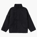 Högsta borstade människor zip jacka svart