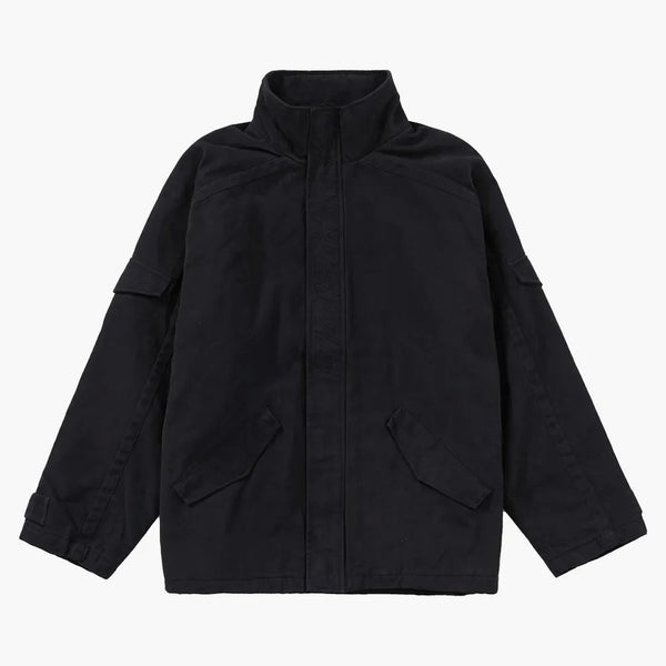 Giacca zip spazzolata suprema Black Black