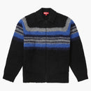 Supreme Brushed Wool Zip Up Sweater Black