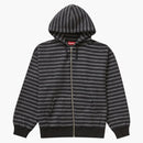 Supreme Brushed Zip Up Hooded Sweatshirt Black