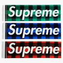 Supreme Buffalo Plaid Box Logo Sticker Set