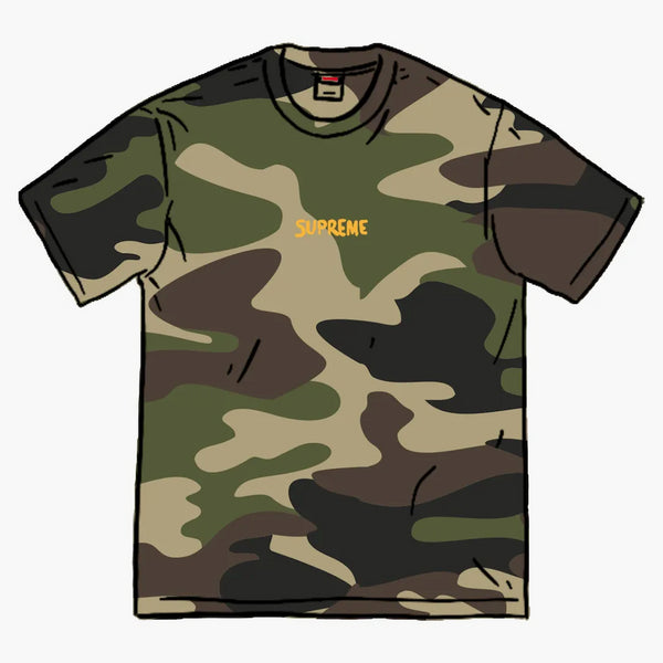 Supreme Bullion Logo S/S Top Woodland Camo