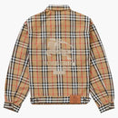 Supreme Burberry Denim Trucker Jacket Beige