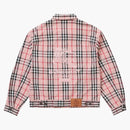 Supreme Burberry Denim Trucker Jacket Pink