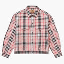 Supreme Burberry Denim Trucker Jacket Pink