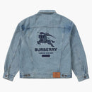 Supreme Burberry Denim Trucker Jacket Washed Blue