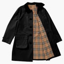 Supreme Burberry Leather Collar Trench Black