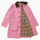 Supreme Burberry Leather Collar Trench Pink