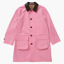 Supreme Burberry Leather Collar Trench Pink