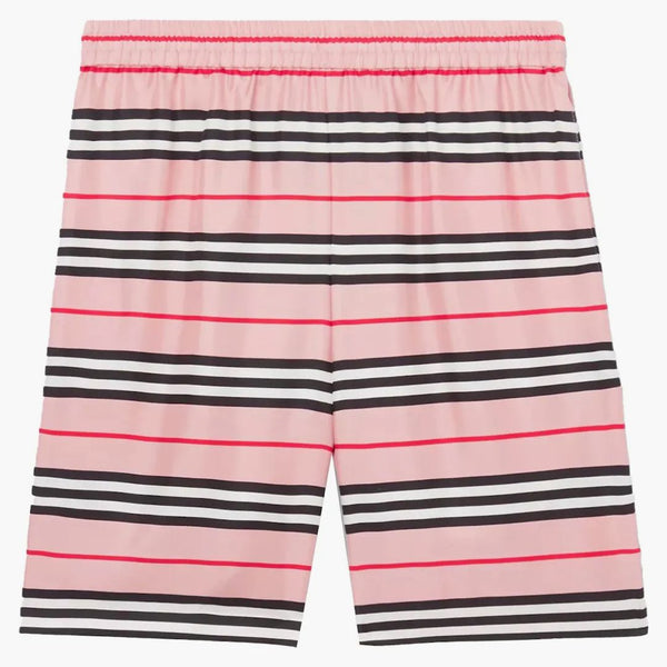 Supreme Burberry Logo Print Silk Twill Shorts Dusty Pink
