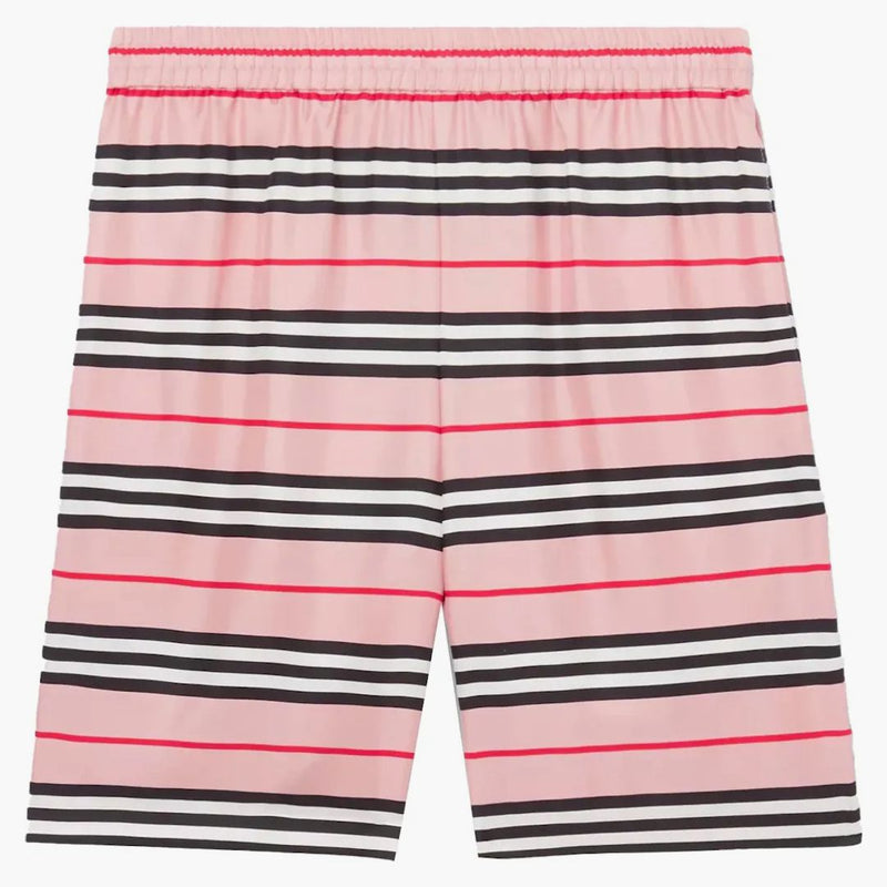Supreme Burberry Logo Print Silk Twill Shorts Dusty Pink