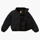 Supreme Burberry Shearling Collar Down Puffer Jacket Black
