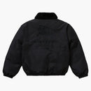 Supreme Burberry Shearling Collar Down Puffer Jacket Black