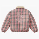 Supreme Burberry Shearling Collar Down Puffer Jacket Pink