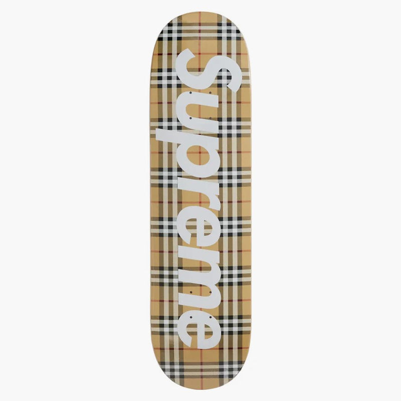 Supremo Burberry Skateboard Deck Beige