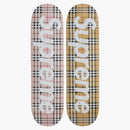 Supreme Burberry Skateboard Deck Set Multi