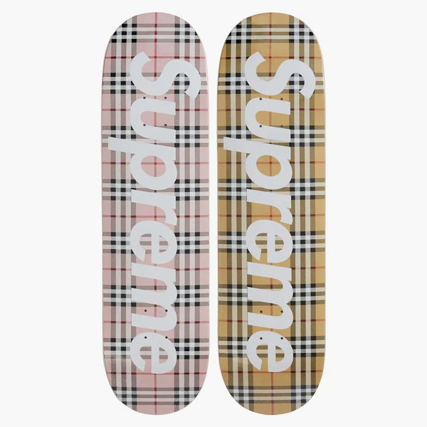 Supreme Burberry Skateboard Deck Set Multi