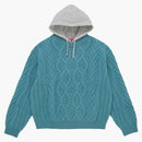 Supreme Cable Hooded Sweater Teal