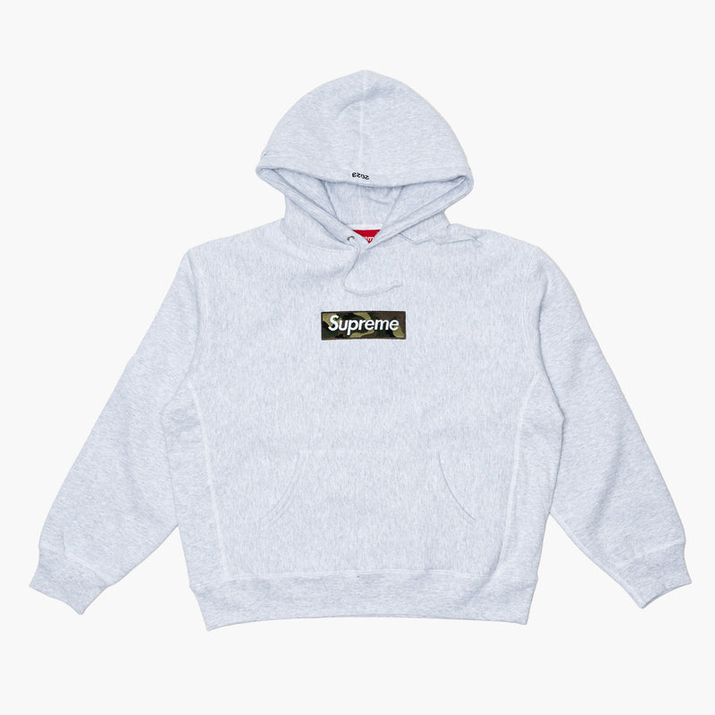 Supreme Camo Box Logo Hoodie Ash Grey