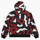 Supreme Camo Leather Hooded Jacket Red Camo