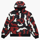 Supreme Camo Leather Hooded Jacket Red Camo