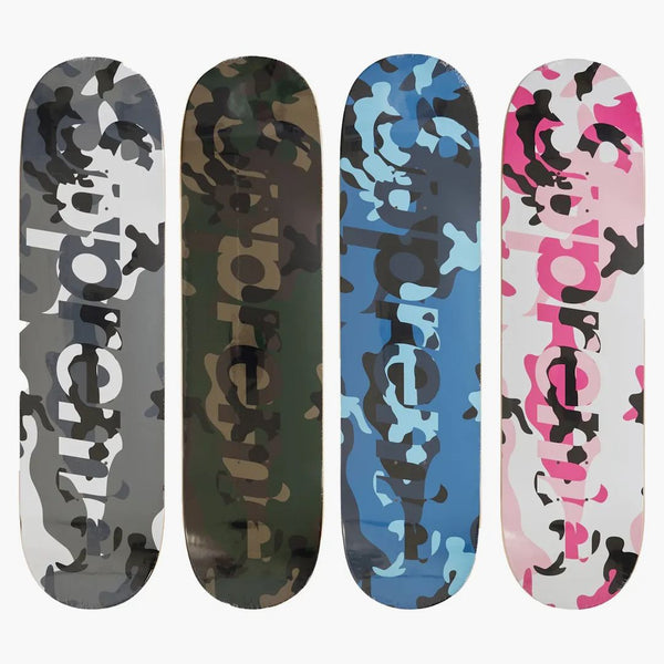 Supreme Camo Logo Skateboard Deck Snow Camo/woodland Camo/blue Camo/pink Camo Set