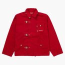 Supreme canvas clip jacket red