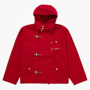 Supreme canvas clip jacket red