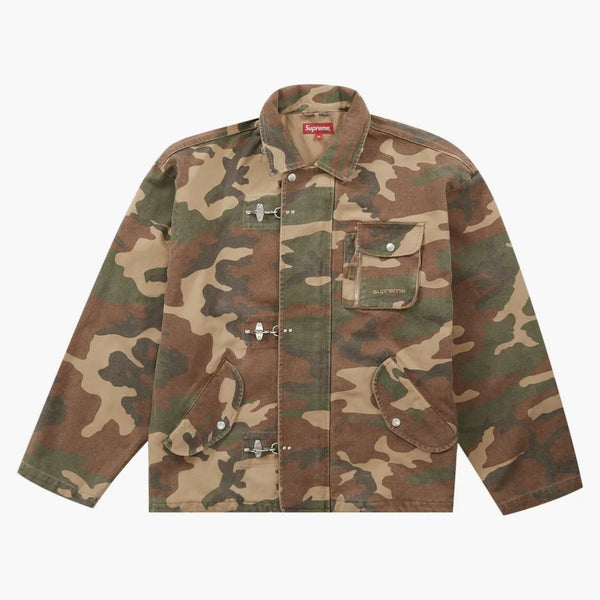 Camo tan della giacca clip di tela suprema