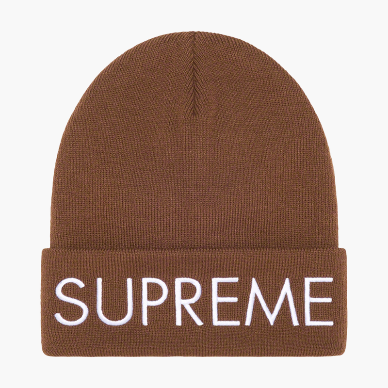 Supreme Capital Beanie Brown