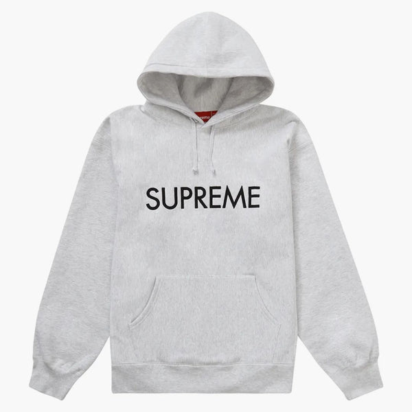 Supreme Capital Hooded Sweatshirt Ash Grey