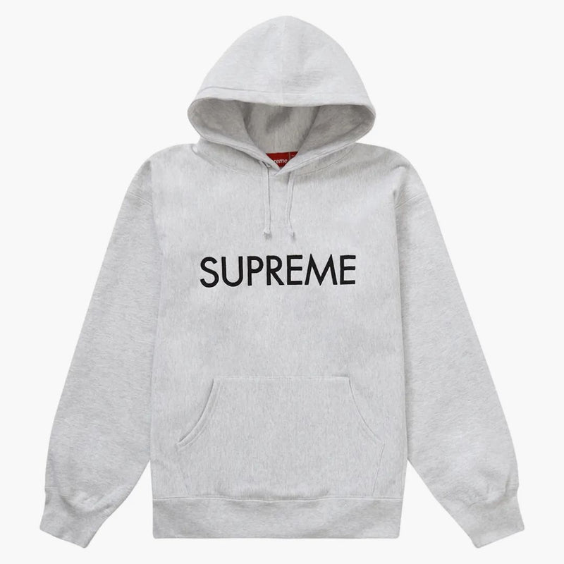 Supreme Capital Hooded Sweatshirt Ash Grey