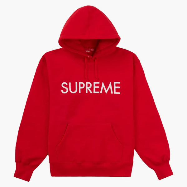 Supreme Capital Hooded Sweatshirt Red