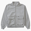 Nejvyšší nákladní kapsa zip Up mikina Heather šedá