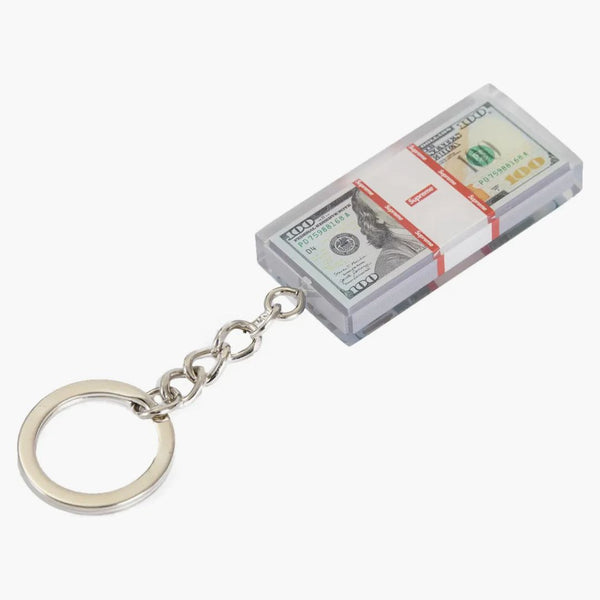 Supreme Cash Paperweight Keychain Clear