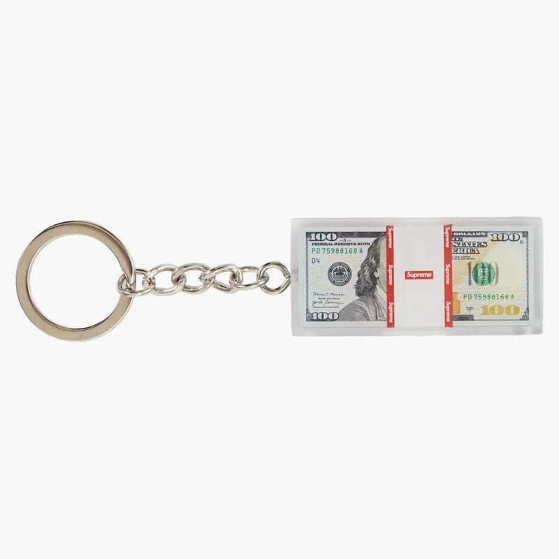 Supreme Cash Paperweight Keychain Clear
