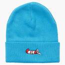 Gato supremo en el sombrero beanie azul