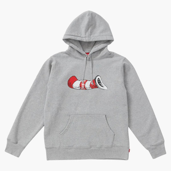 Gatto supremo nella felpa con cappuccio di cappello Heather Grey